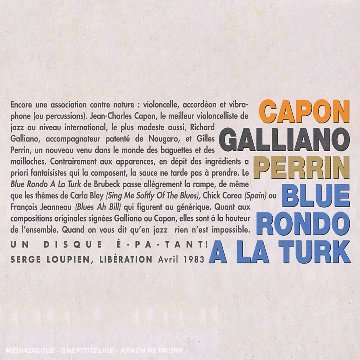 Capon//Galliano/Perrin/Blue Rond0 A La Turk